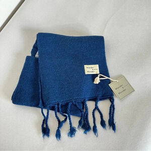 Wander & Wonder Fringed Scarf Kids Royal Blue 58" X 9" Stretchy Soft Comfy Unise